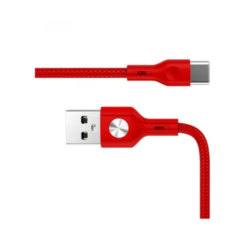 Cablu incarcare 3A Fast Charge transfer date USB-A la Lightning 1 m rosu — imaginea 2