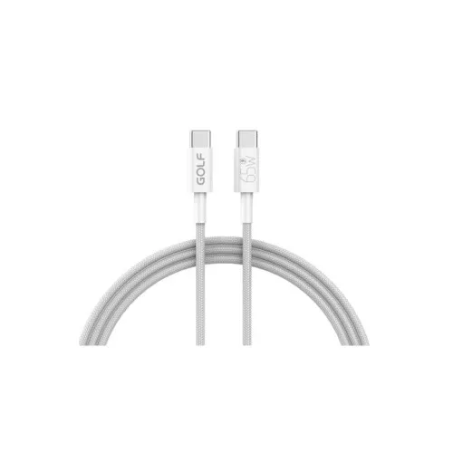 Cablu incarcare rapida si transfer date USB-C la USB-C 65W PD 1 m alb