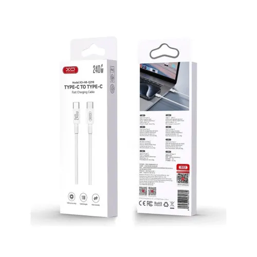 Cablu incarcare si date Type C la Type C 240W Quick Charge negru 1 m — imaginea 4