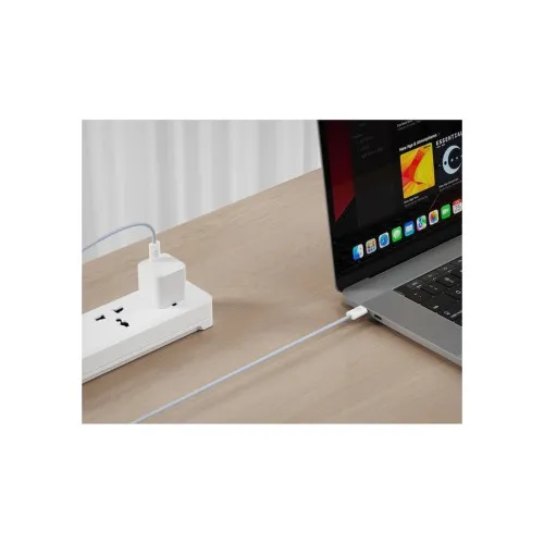 Cablu incarcare si date Type C la Type C 60W Quick Charge alb 1 m — imaginea 4