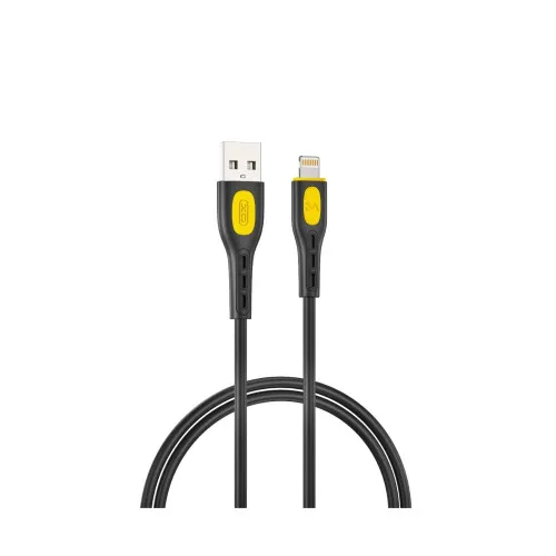 Cablu incarcare si date USB-A la Lightning 3A Quick Charge pentru iPhone negru 1 m