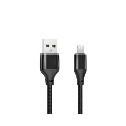 Cablu incarcare si date USB-A la Lightning 6A Quick Charge pentru iPhone negru 1 m — imaginea 2