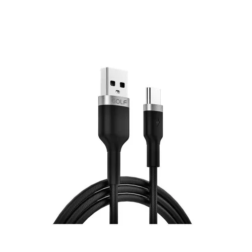 Cablu incarcare si date USB-A la Type C 2.4A incarcare rapida negru 1 m C