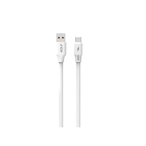 Cablu incarcare USB-A la USB-C 120W 6A 1 m alb