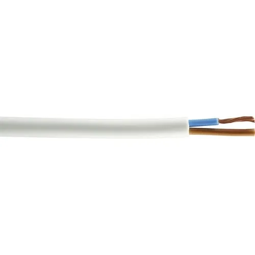 Cablu MYYM (H05VV-F) 2x1, 5 mm² alb, inel 20m