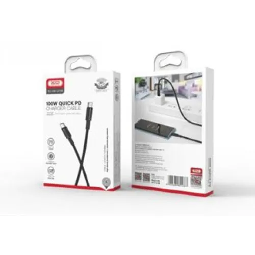 Cablu pentru incarcare 100W Quick Charge si transfer date Type-C la Type-C 1.5 m negru — imaginea 4