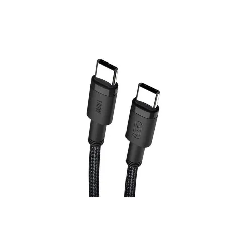 Cablu pentru incarcare 100W Quick Charge si transfer date Type-C la Type-C 1.5 m negru — imaginea 2