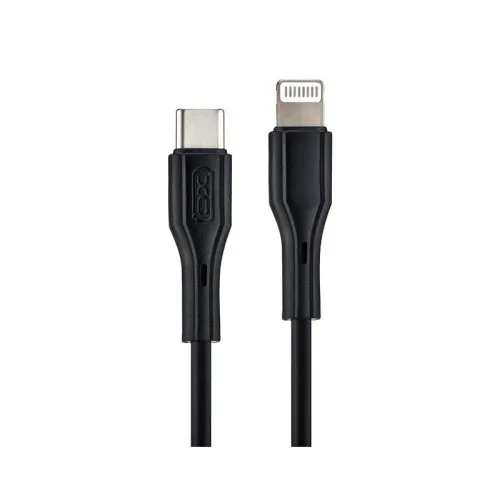 Cablu pentru incarcare 27W Quick Charge si transfer date Type-C la Lightning 1 m compatibil iPhone negru