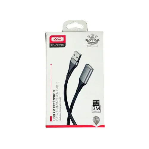 Cablu prelungitor XO USB 2.0 USB-A tata la USB-A mama 3 m negru — imaginea 3