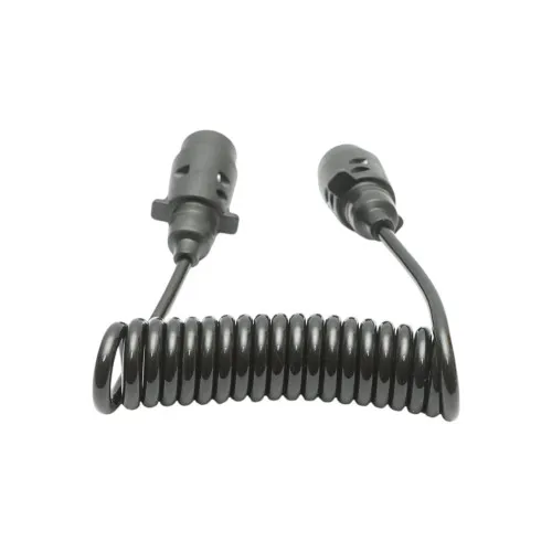 Cablu spiral 2.5m cu 2 stechere tata din plastic, 7 pini pentru priza auto remorca / BK92795 — imaginea 2