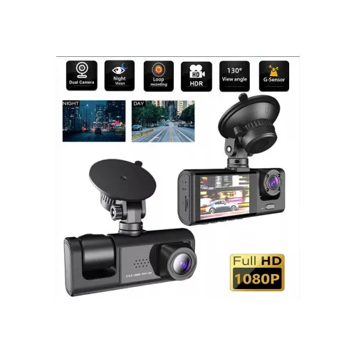 Camera auto tripla DVR Full HD 1080P 170° Night Vision G-Sensor fata interior spate MIV — imaginea 4
