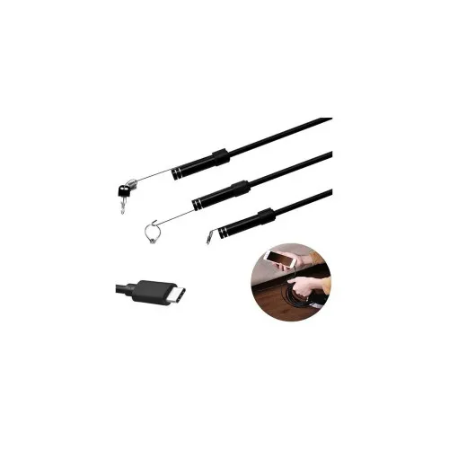 Camera endoscop USB-C 5.5mm impermeabila 5m cu LED reglabil