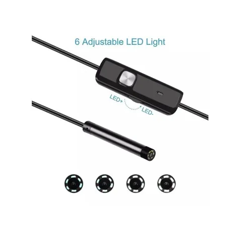 Camera endoscop USB-C 5.5mm impermeabila 5m cu LED reglabil — imaginea 4