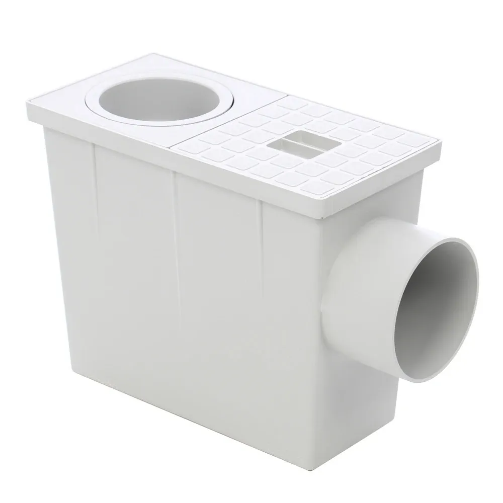 Camin pluvial, pentru scurgere apa de ploaie, cu sifon, rasini termoplastice, 235 x 125 x 220 mm