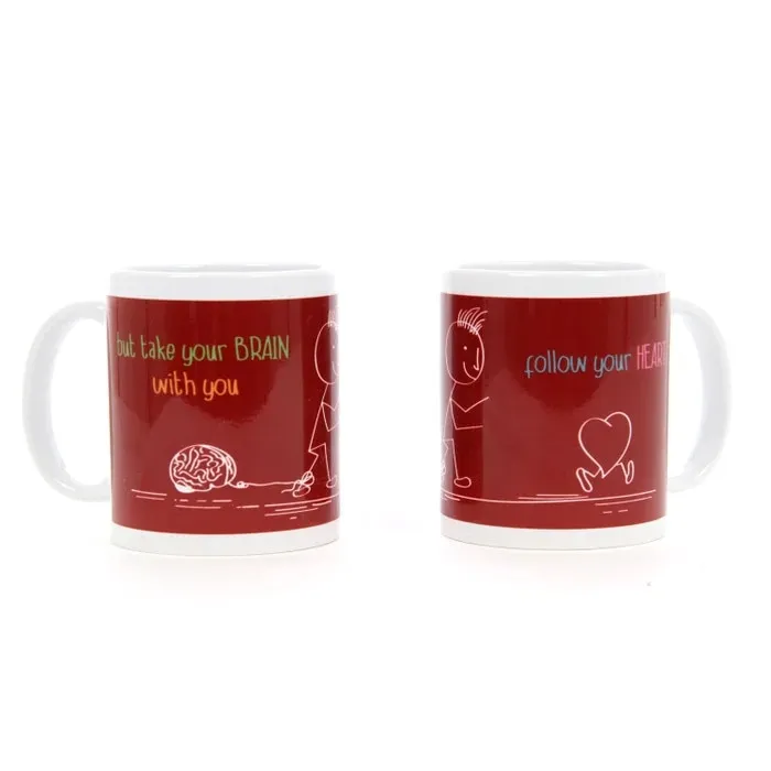 Cana ceramica Follow your brain/heart, 250 ml