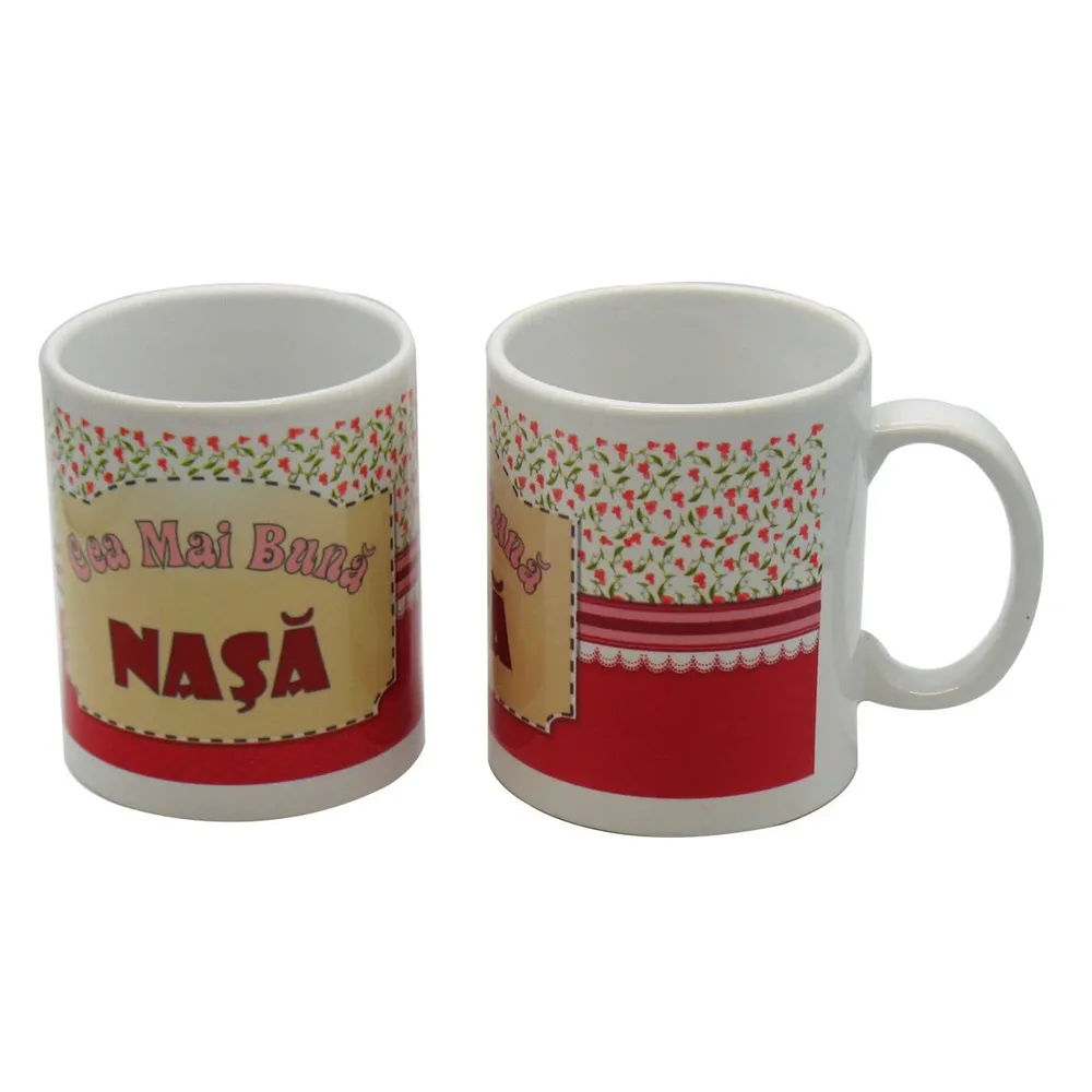 Cana cu mesaj Cea mai buna nasa, ceramica, multicolor, 250 ml