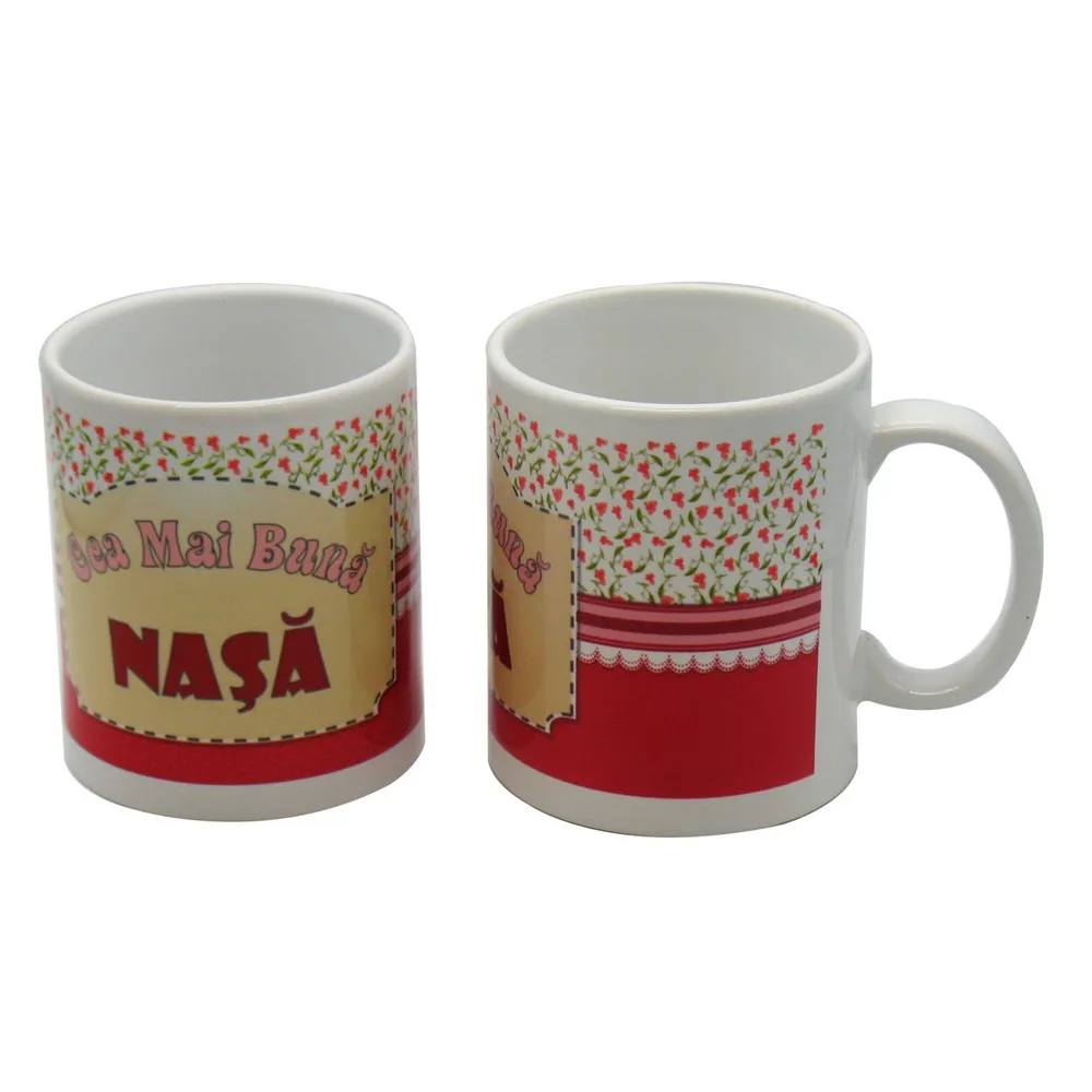 Cana cu mesaj Cea mai buna nasa, ceramica, multicolor, 250 ml