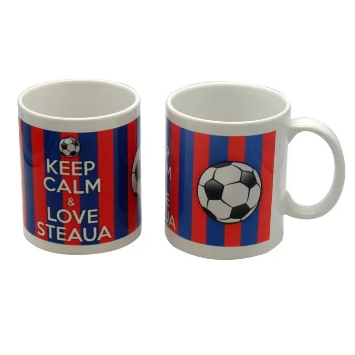 Cana cu mesaj Keep calm and love Steaua, ceramica, multicolor, 250 ml