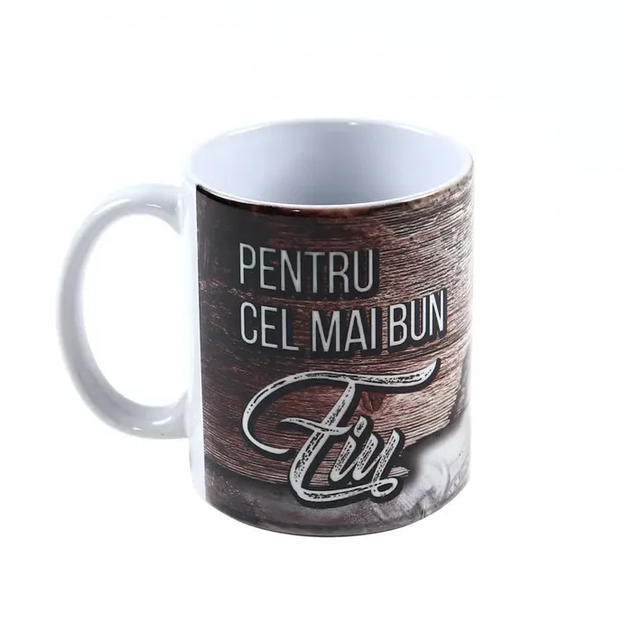 Cana cu mesaj, Pentru cel mai bun fiu, ceramica, 330 ml
