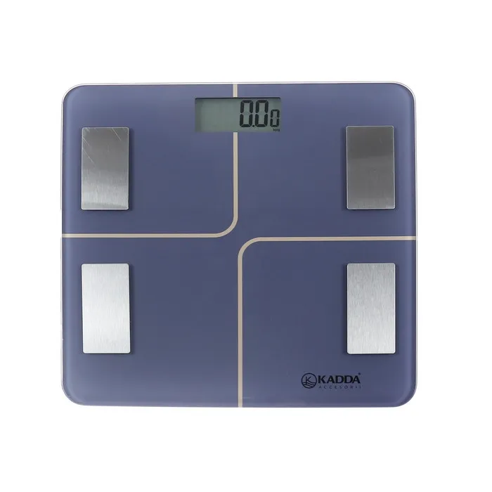 Cantar electronic pentru baie / corporal, inteligent, Kadda IF1013A, sticla securizata, LCD, 180 kg