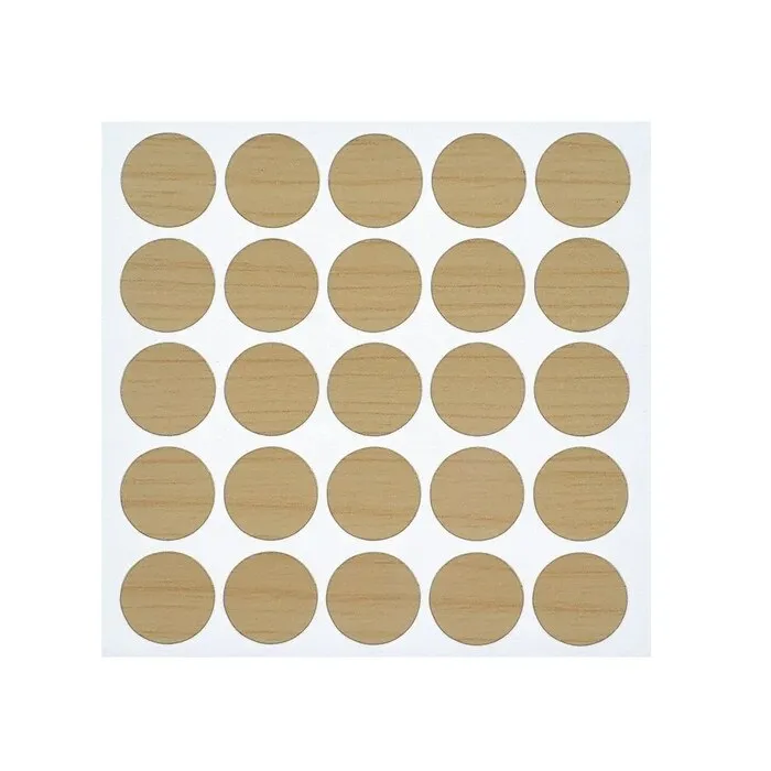 Capac autoadeziv, pentru mascare suruburi mobila, 12 mm, frasin, set 100 bucati