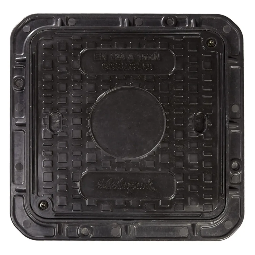Capac compozit necarosabil, pentru zone cu trafic pietonal, 500 x 500 mm, A 15, CCSMCA50