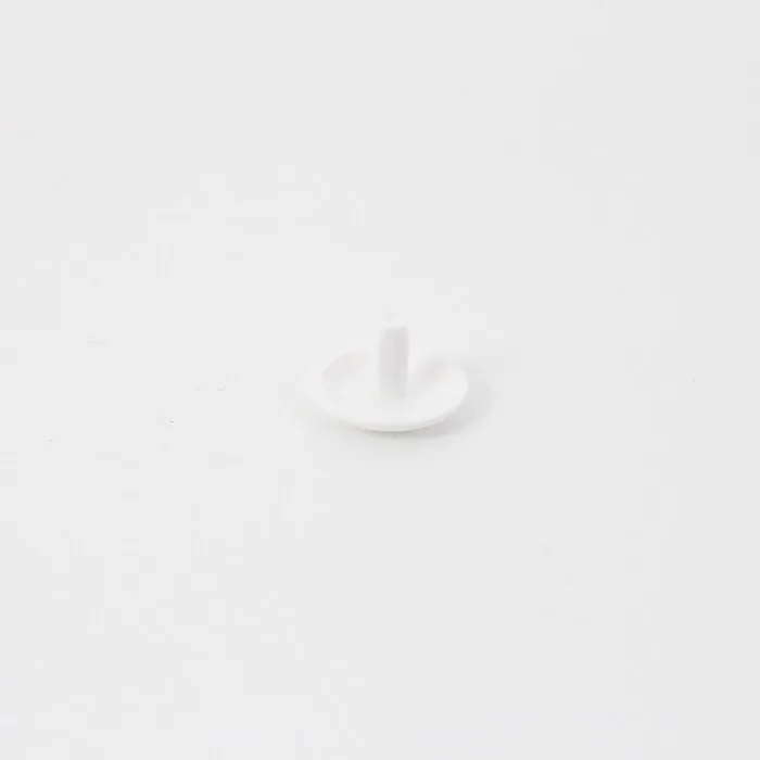 Capac plastic, cu pin, pentru mascare suruburi de cuplare, alb, set 50 bucati