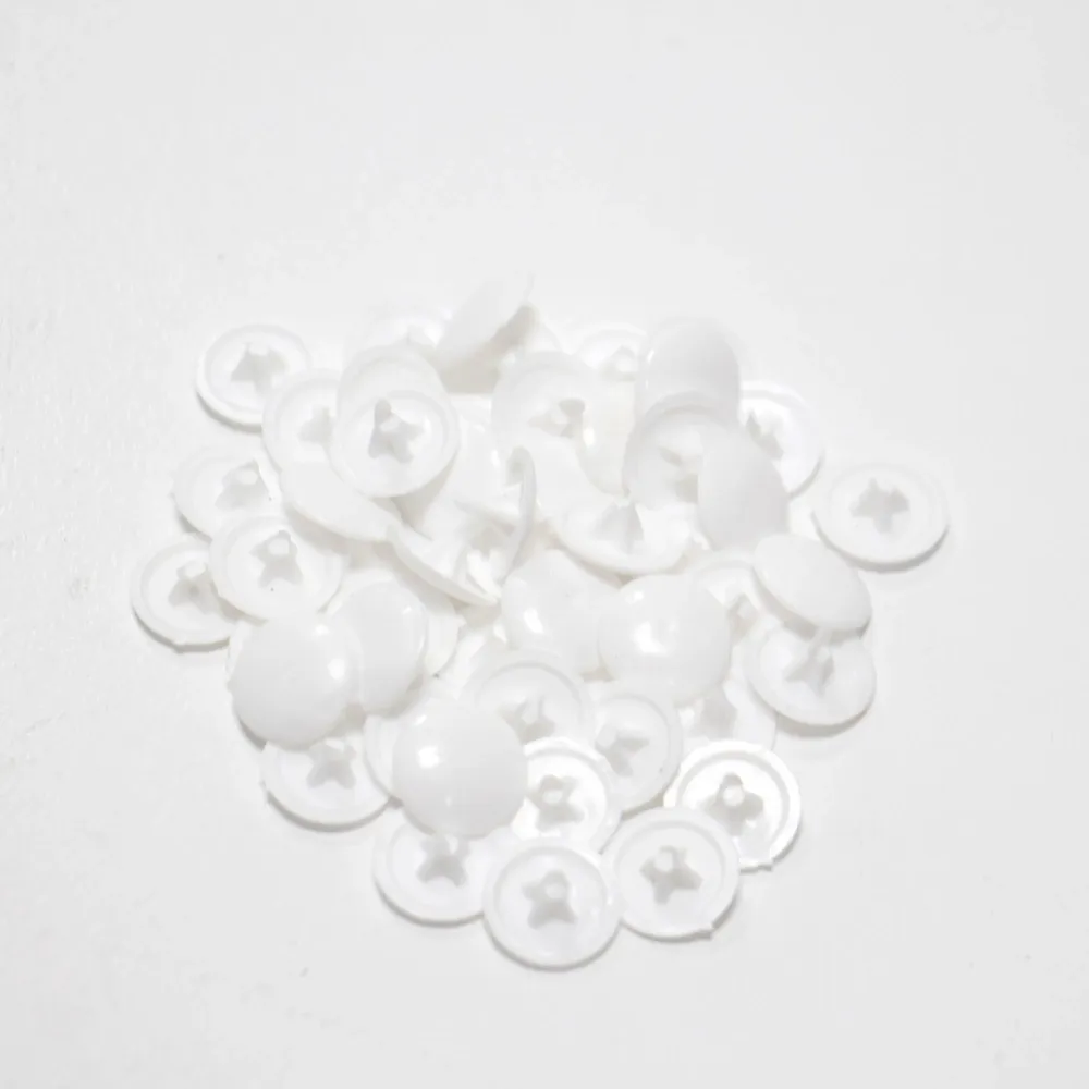 Capac plastic mascare suruburi PZ3, alb, set 50 bucati