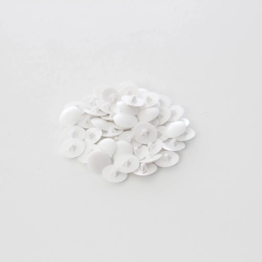 Capac plastic, pentru mascare suruburi mobila, PZ1, alb, set 50 bucati