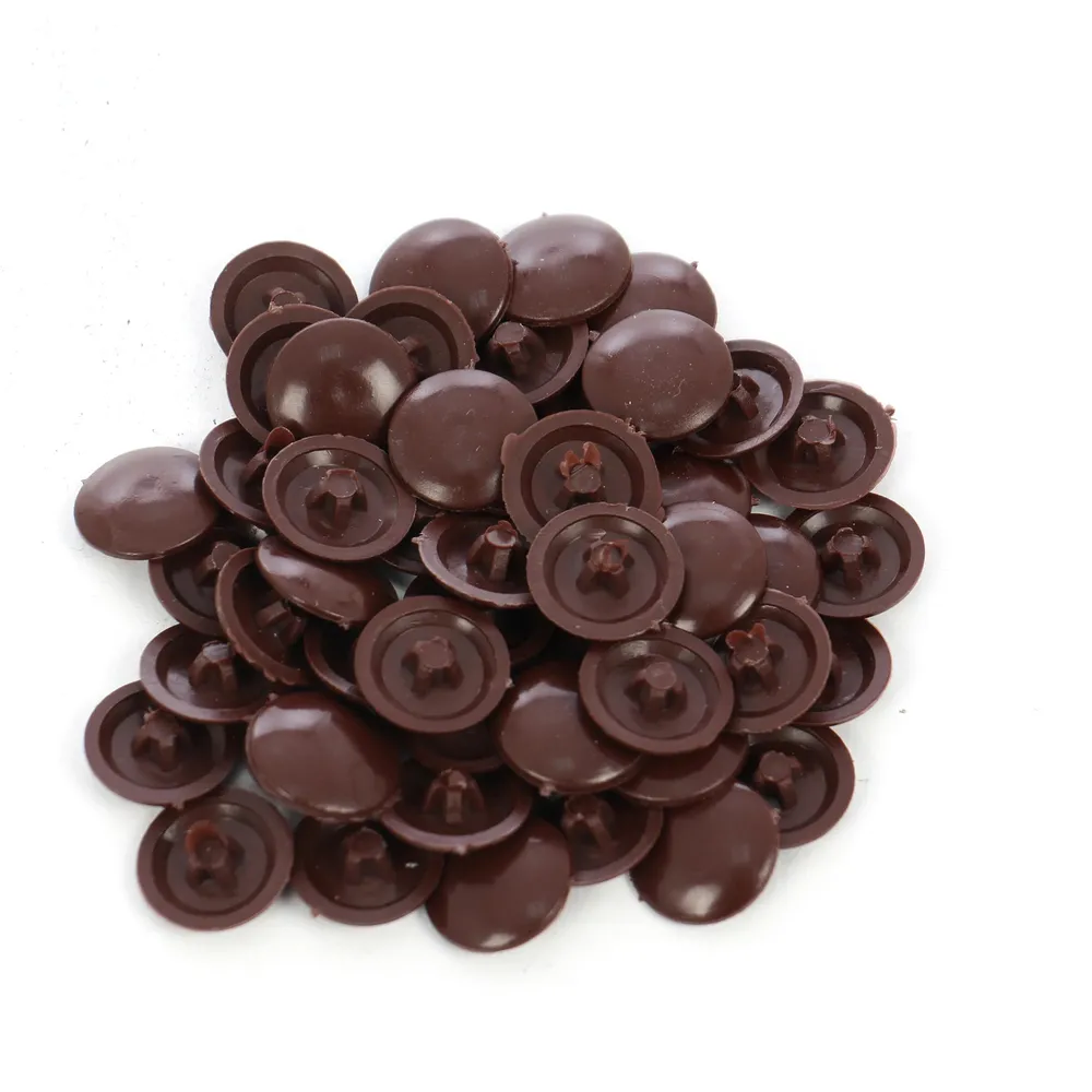 Capac plastic, pentru mascare suruburi mobila, PZ2, maro, set 50 bucati