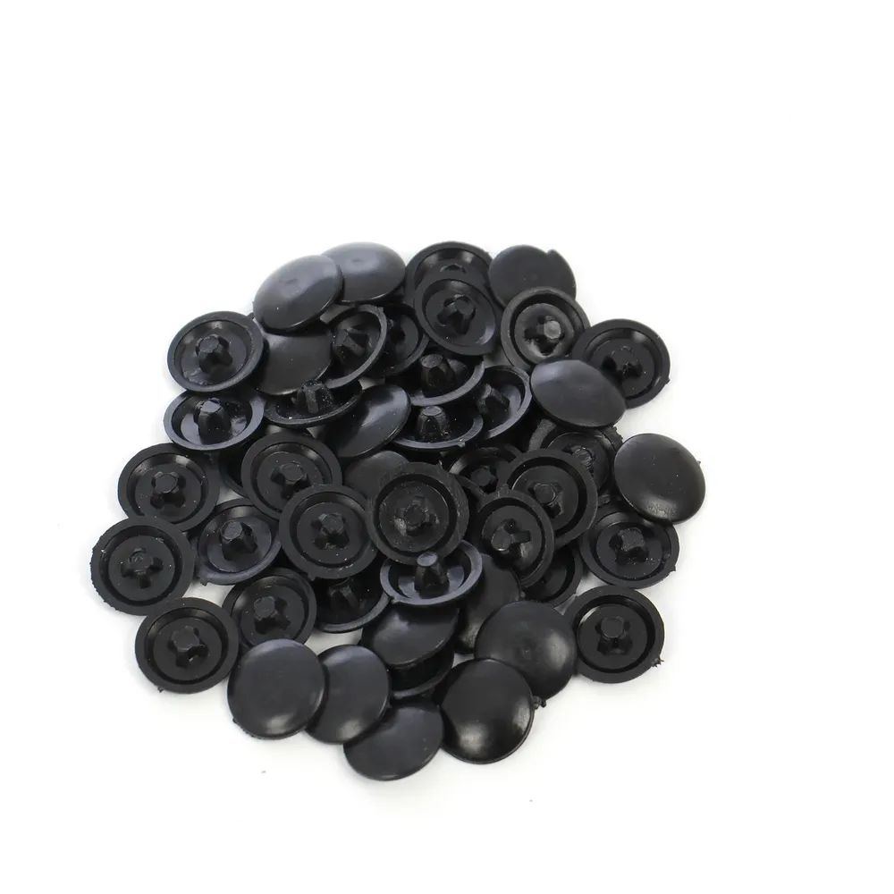 Capac plastic pentru mascare suruburi, negru, set 50 bucati