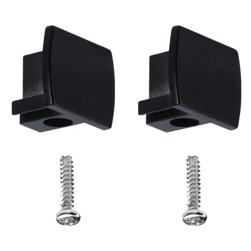 Capace de capat pentru sina Paulmann Urail, negru, set 2 bucati, 13mm
