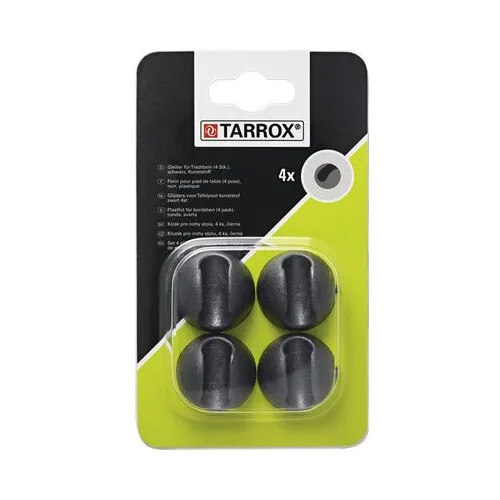 Capace din plastic Tarrox Spider Glider, set 4 bucati, negru, 12x30mm