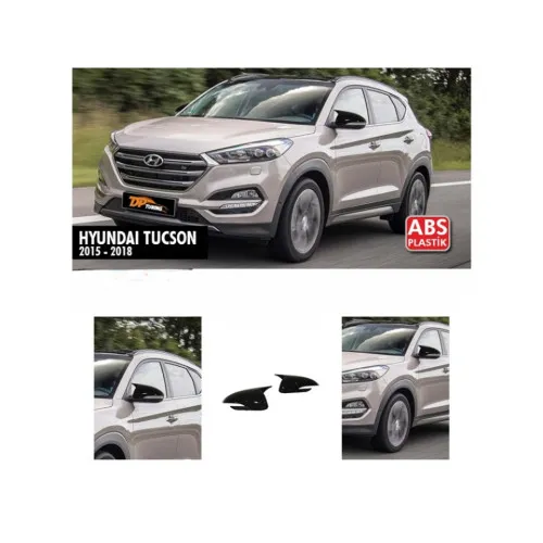 Capace oglinda tip Batman auto compatibile Hyundai Tucson III 2015-2018 cu semnalizare in oglinda