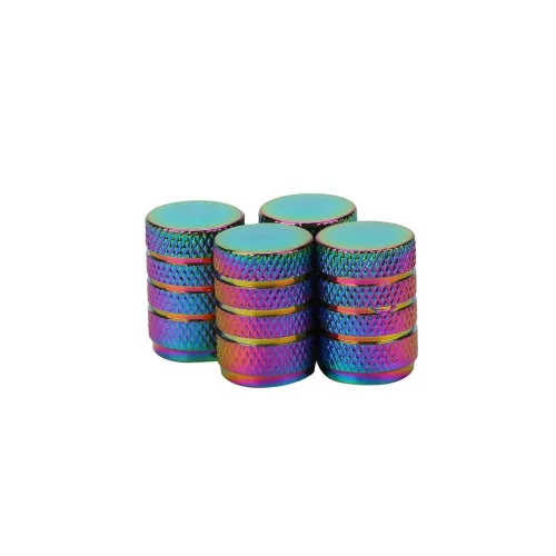 Capace valva auto aluminiu multicolore 4 bucati — imaginea 3