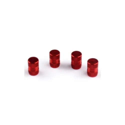 Capace valve auto aluminiu rosii 4 bucati — imaginea 2