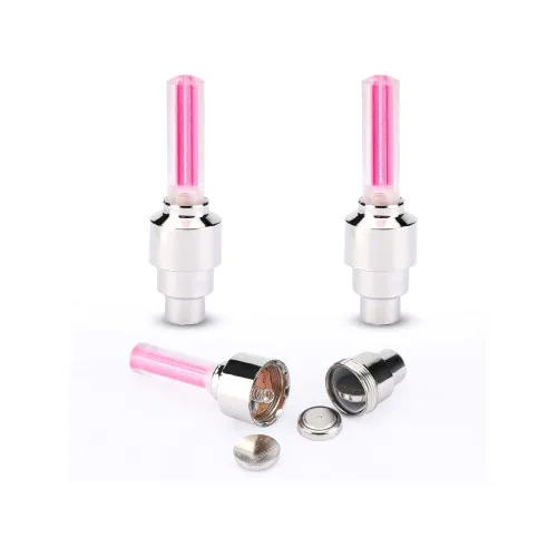 Capace valve auto LED rosu sau albastru 2 bucati — imaginea 3