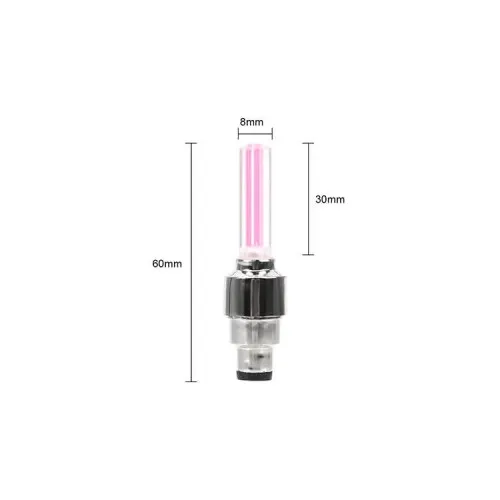 Capace valve auto LED rosu sau albastru 2 bucati — imaginea 5