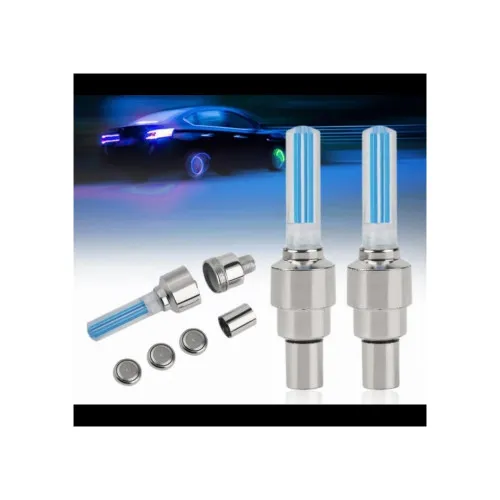 Capace valve auto LED rosu sau albastru 2 bucati — imaginea 2