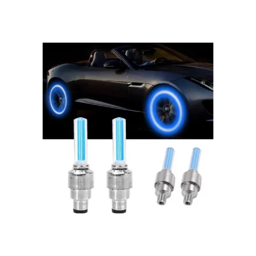 Capace valve auto LED rosu sau albastru 2 bucati — imaginea 6