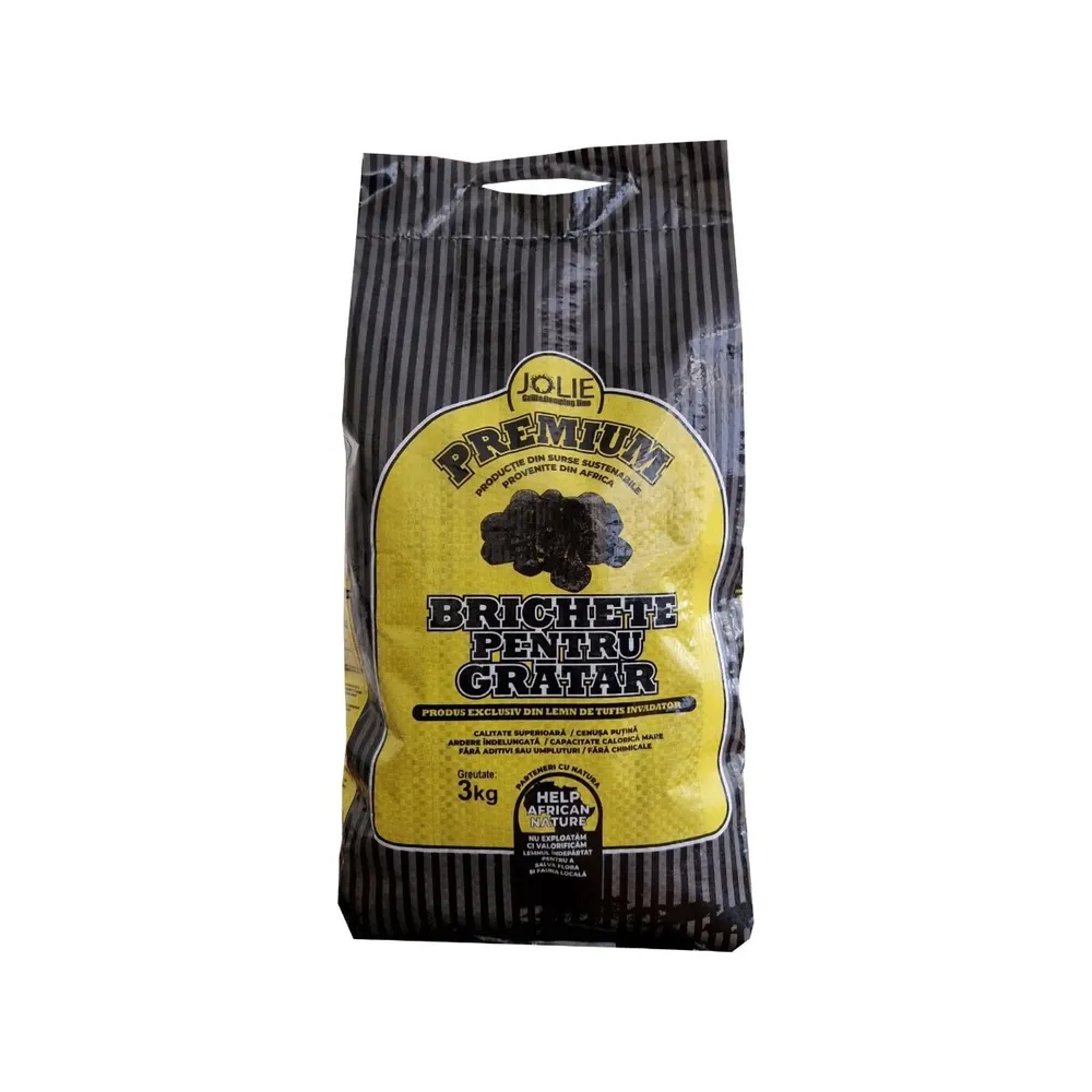 Carbune brichete pentru gratar si camping Jolie, 3 kg