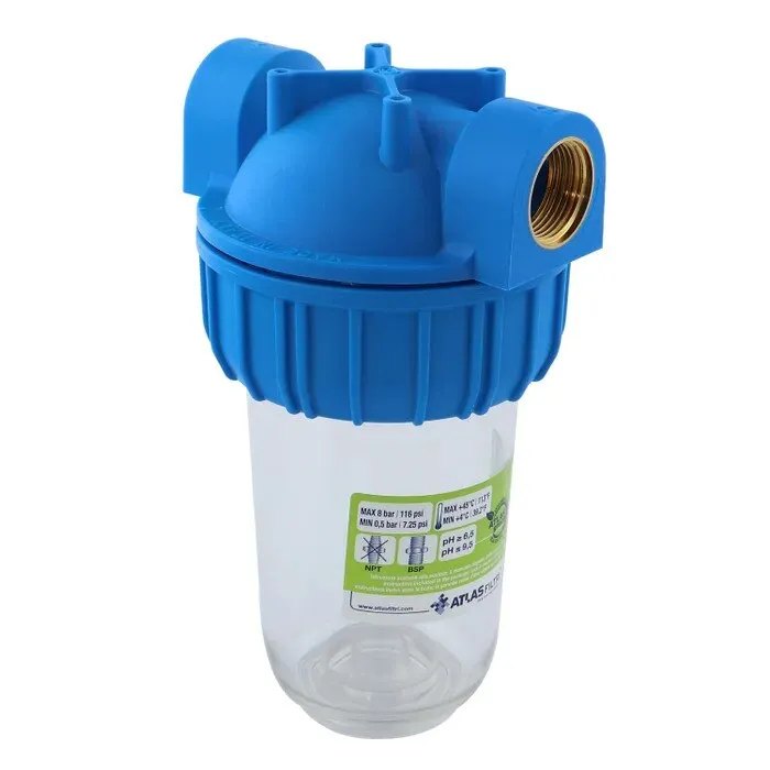 Carcasa filtru apa potabila ATLAS Filtri Junior Plus 7, 3P BFO SX - AS, 1"
