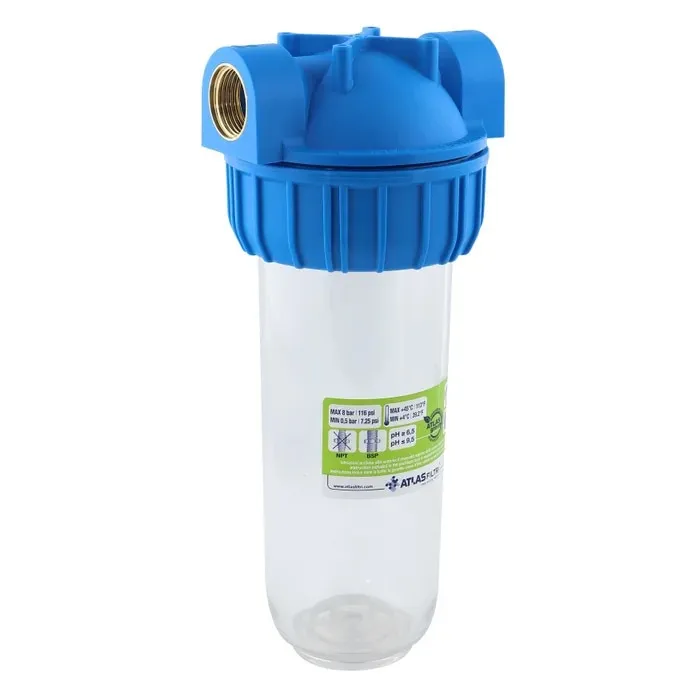 Carcasa filtru apa potabila ATLAS Filtri Senior Plus 10, 3P BFO SX - AS (TS), 1"