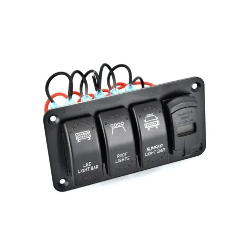 Carcasa suport cu 3 butoane tip Rocket ,voltmetru si USB