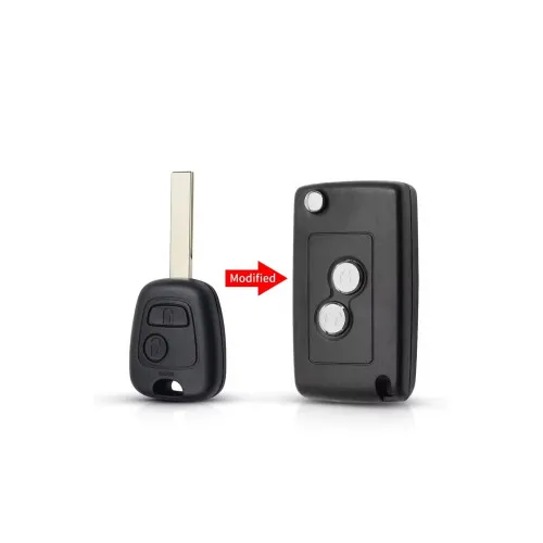Carcasa telecomanda compatibila Peugeot, cu lamela — imaginea 3