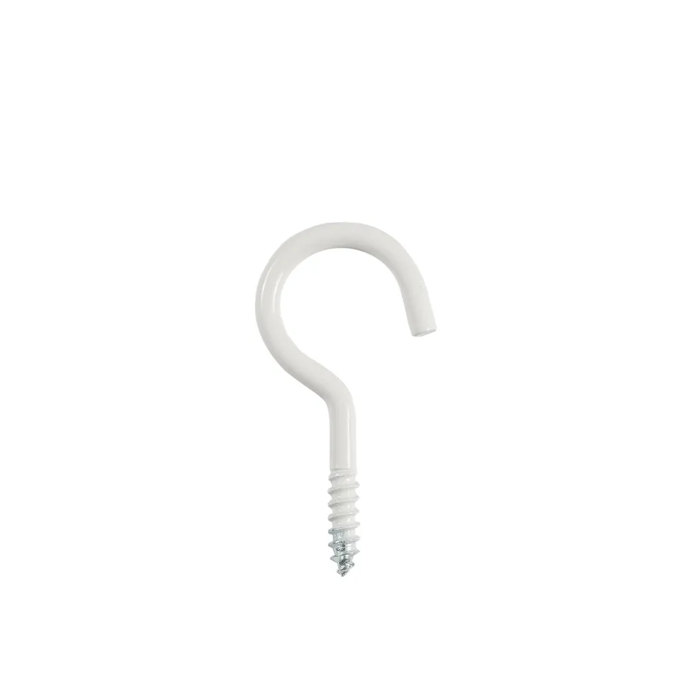 Carlig alb, din otel, 65 x 22 4.7 mm, set 2 bucati