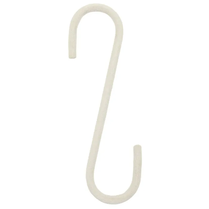 Carlig otel invelit in spuma de cauciuc SS-107, mare, crem, 200 x 70 mm