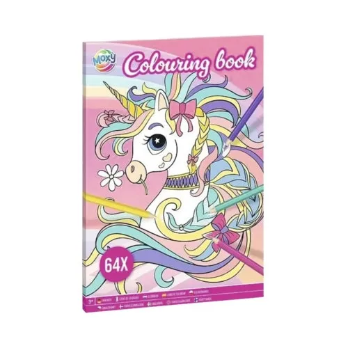 Carte de colorat A4 unicorn, 64 modele