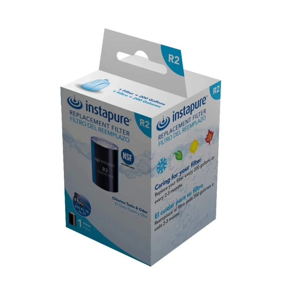 Cartus filtrare apa Instapure R2, carbon vegetal din coaja de nuca de cocos, pentru filtru robinet, filtrare clor/nitrati/nitriti, 2.8 l/min