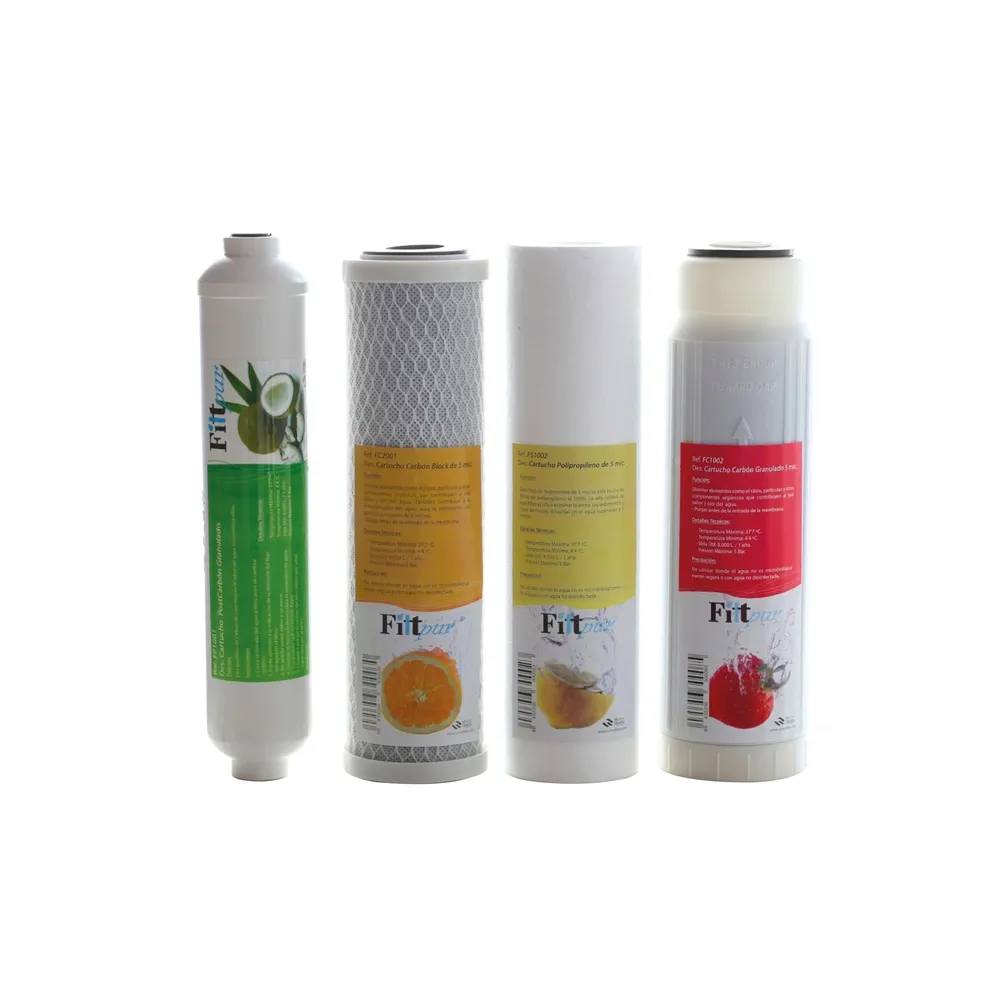Cartuse filtrare apa Osmofilter KIT 002, PACK-3-F+P, pentru sistem filtrare, filtrare particule in suspensie > 5 microni/clor/pesticide, imbunatatirea gustului si mirosului, asigurarea aportului de minerale, 5 microni, 4 buc/pachet